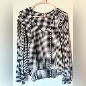 Mossimo Supply Co. Black and White Gingham Blouse